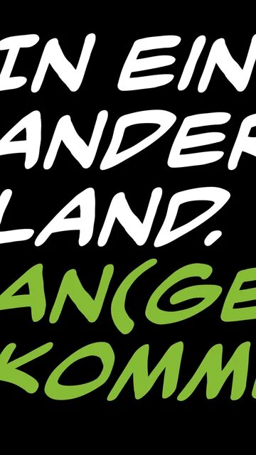 in einem anderen Land angekommen