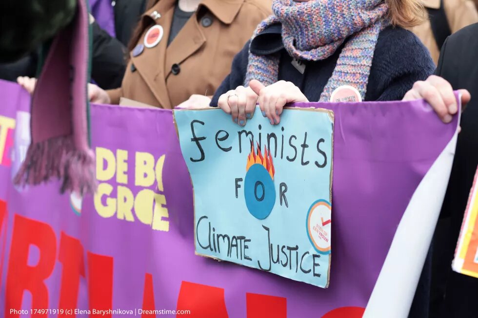 feminists for climate justice banner